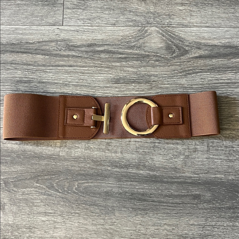 Vincent Camuto Circle and Bar Interlocking Stretch Belt (Size Small/Medium) - Picture 5 of 6